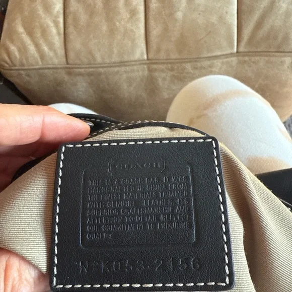 ⚜️ COACH Signature Canvas & Leather Hobo Black Excellent condition ⚜️ - Picture 13 of 16